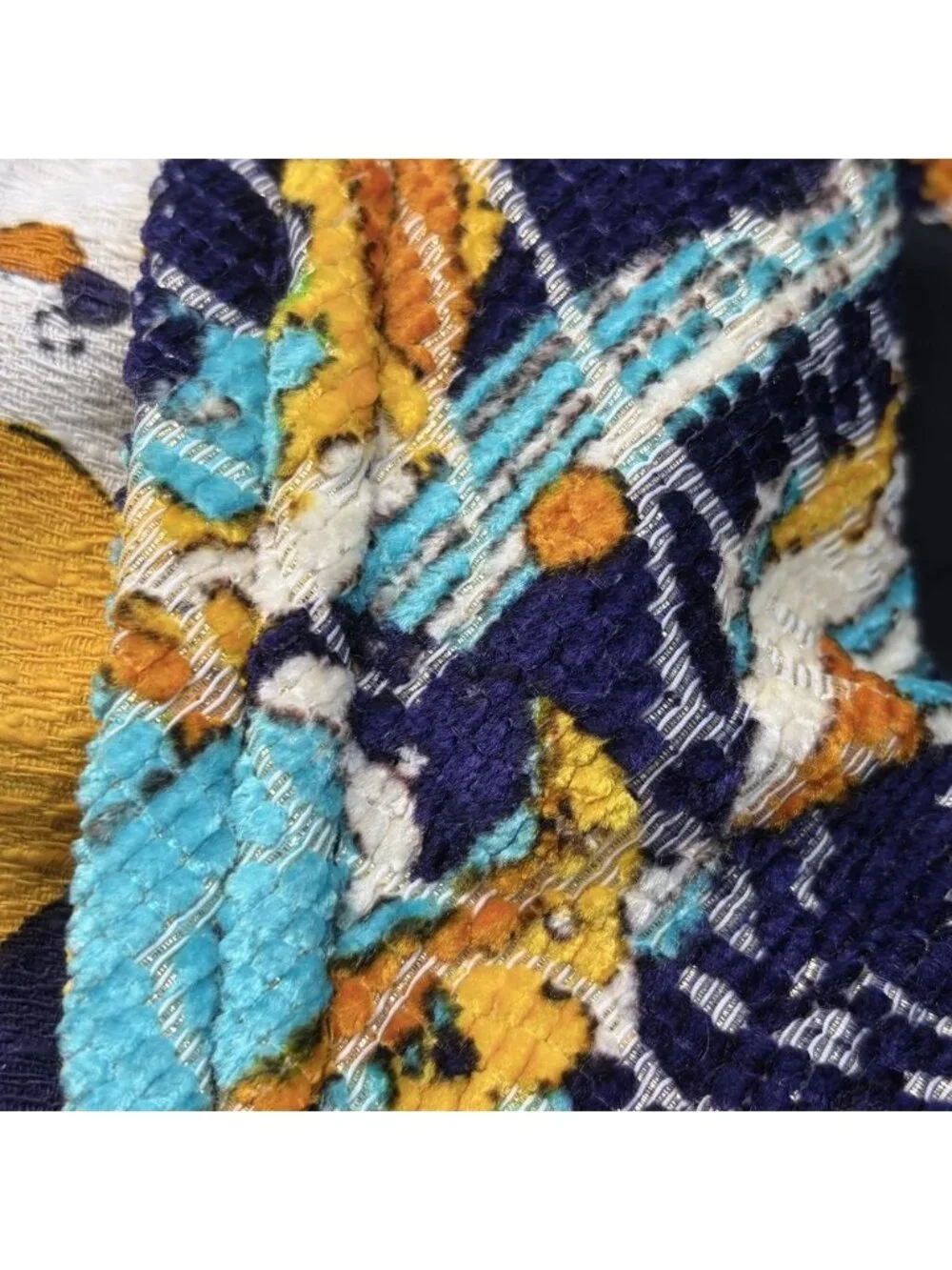 Louis Vuitton Dress Short Sleeve Button All Over Print Multicolor Gold 36